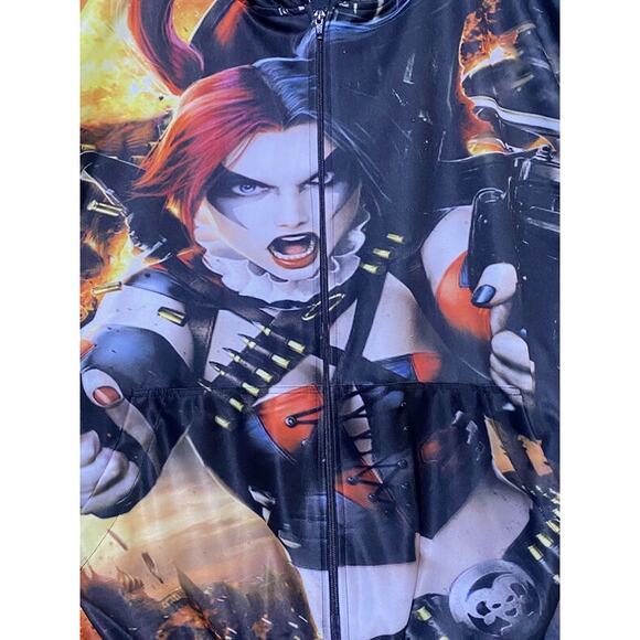 Harley Quinn's Revenge Zip Up Graphic Hoodie Men's Size 3XL Print Out Shop - Picture 6 of 8